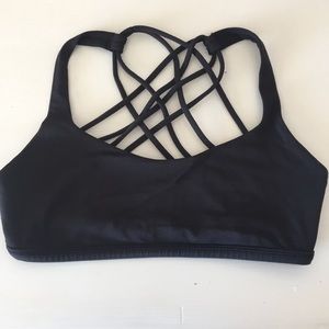 Lululemon Free To Be sports bra, black, size 6